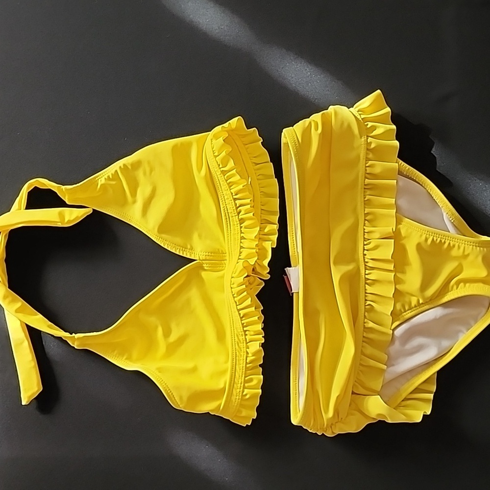 Yellow Ruffled Bikini